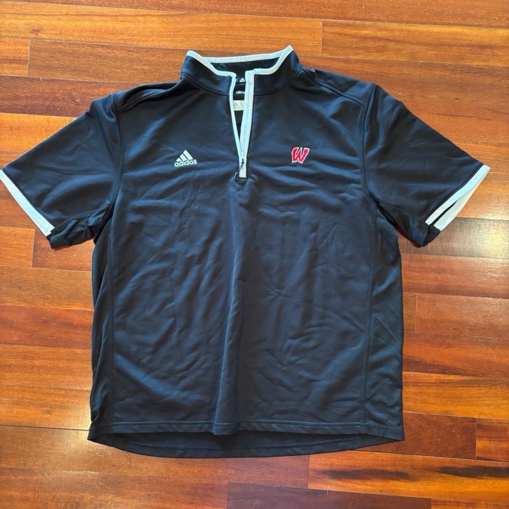 Adidas Black Polo Shirt with Moisture-Wicking Fabric